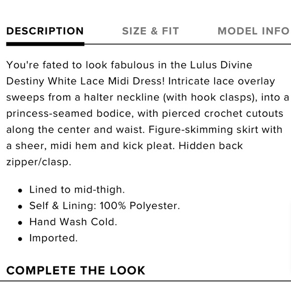 Lulus Divine Destiny White Lace Midi Dress NEW - Picture 8 of 10